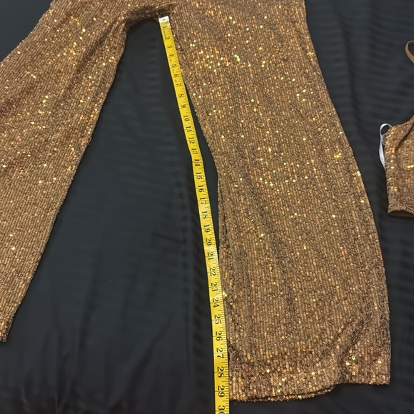 NWT Guess Wideleg Sequin Pallazzo Pants and Matching Camisole - Picture 9 of 10